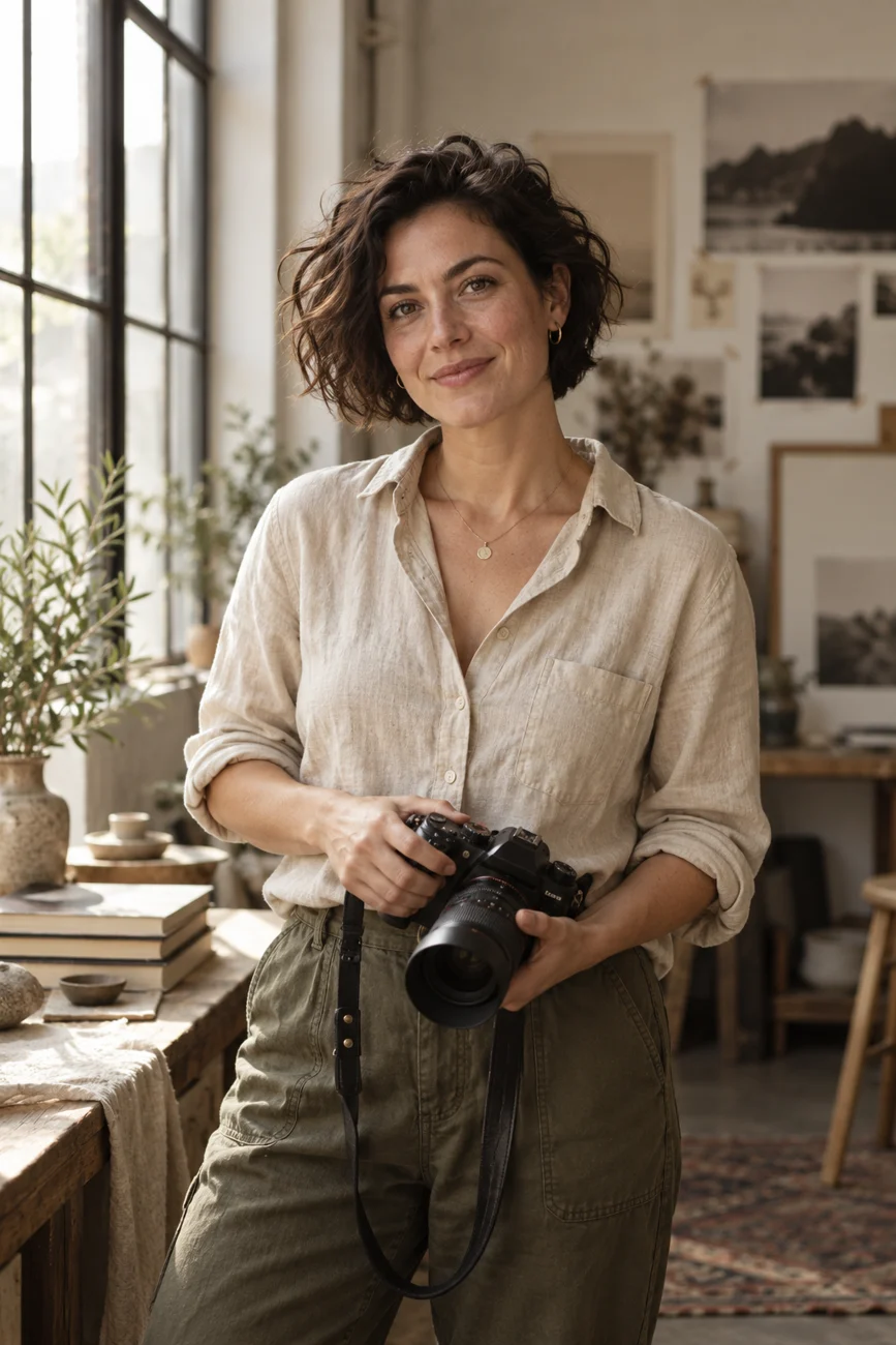 Retrato de presentación de la fotógrafa