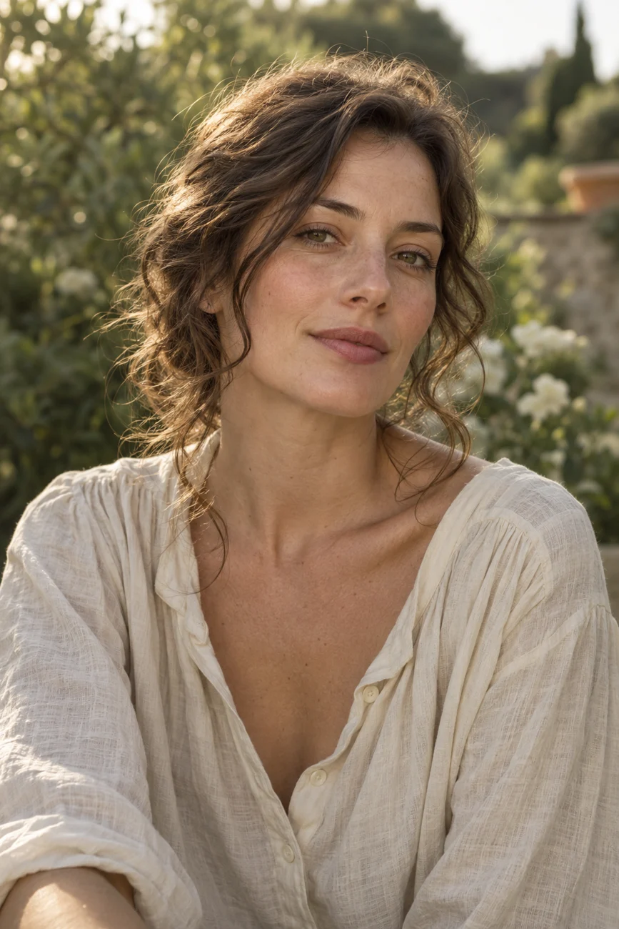 Retrato de una mujer con luz natural